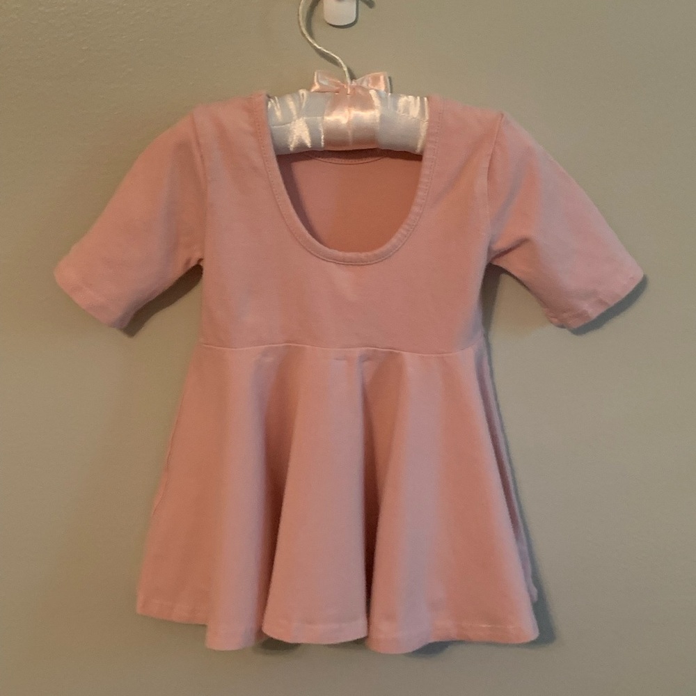 Stitchy Fish Ballet Dress 12 M Boutique Baby Girl’s pink scoop back Stretch